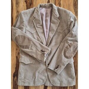 Sheplers Western 100% Cotton Corduroy Blazer With Elbow Patches Sz 44 Long